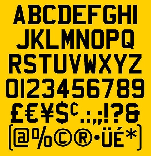 UK number plate font ( NOT MINE )